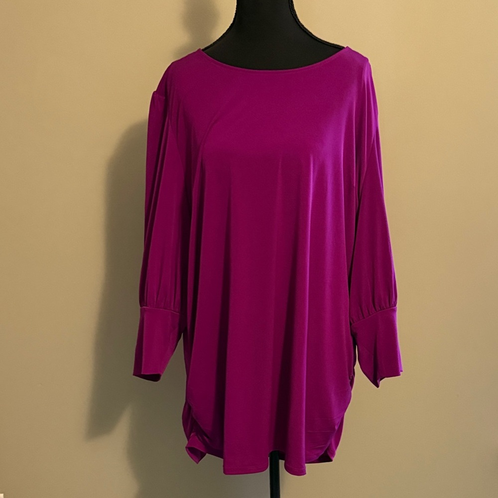 Women's Magenta Long-Sleeve Top
